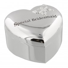 Amore Silverplated Heart Trinket Box - 'Special Bridesmaid'